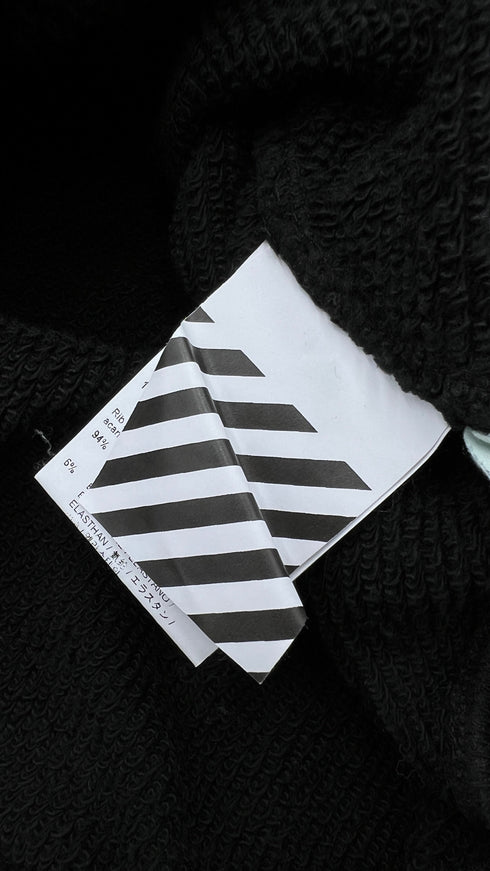 Felpa logo in cotone nero