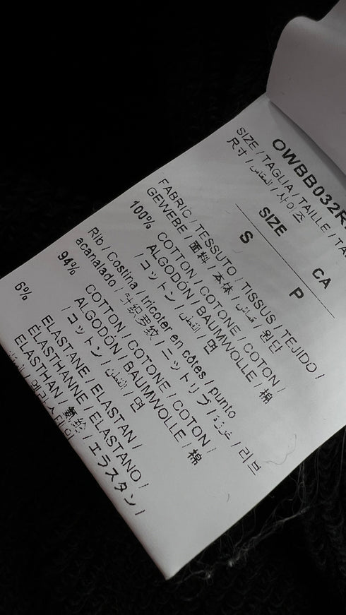 Felpa logo in cotone nero