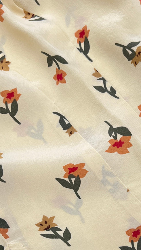 Camicia cropped a fiori