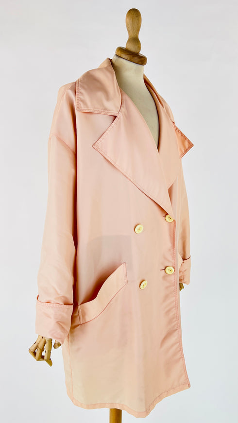 Trench oversized nylon cipria