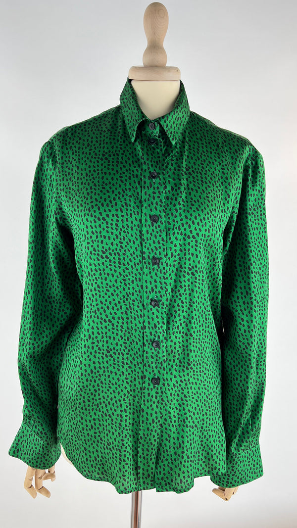 Camicia animalier verde