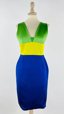 Abito corto tricolore Fausto Puglisi