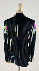 Blazer gessato con fantasia multicolor GIORGIO ARMANI