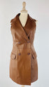 Gilet lungo in pelle