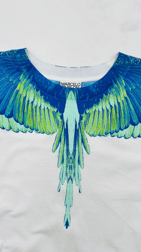 T-shirt collo piume