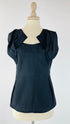 Top smanicato nero