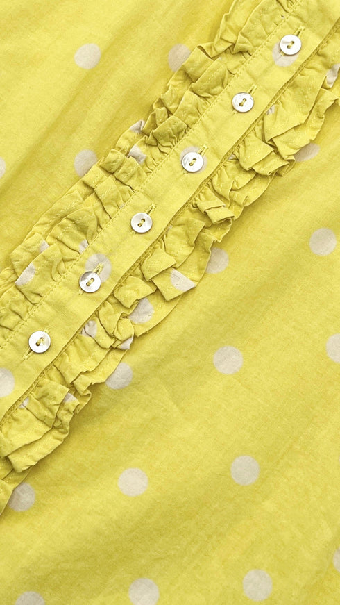 Camicia smanicata a pois