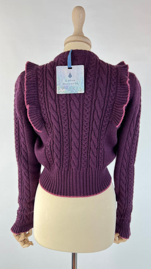 Cardigan corto in lana