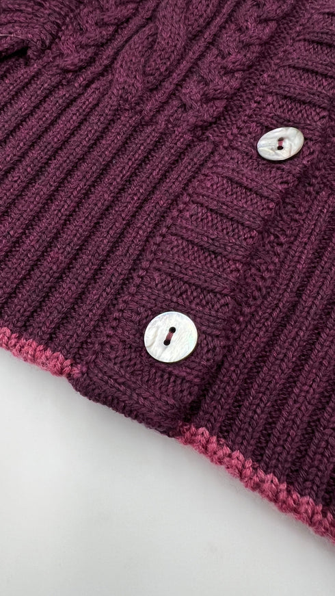 Cardigan corto in lana