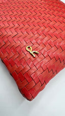 Pochette pelle intrecciata Roberta di Camerino
