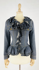 Giacca denim con le balze DOLCE&GABBANA