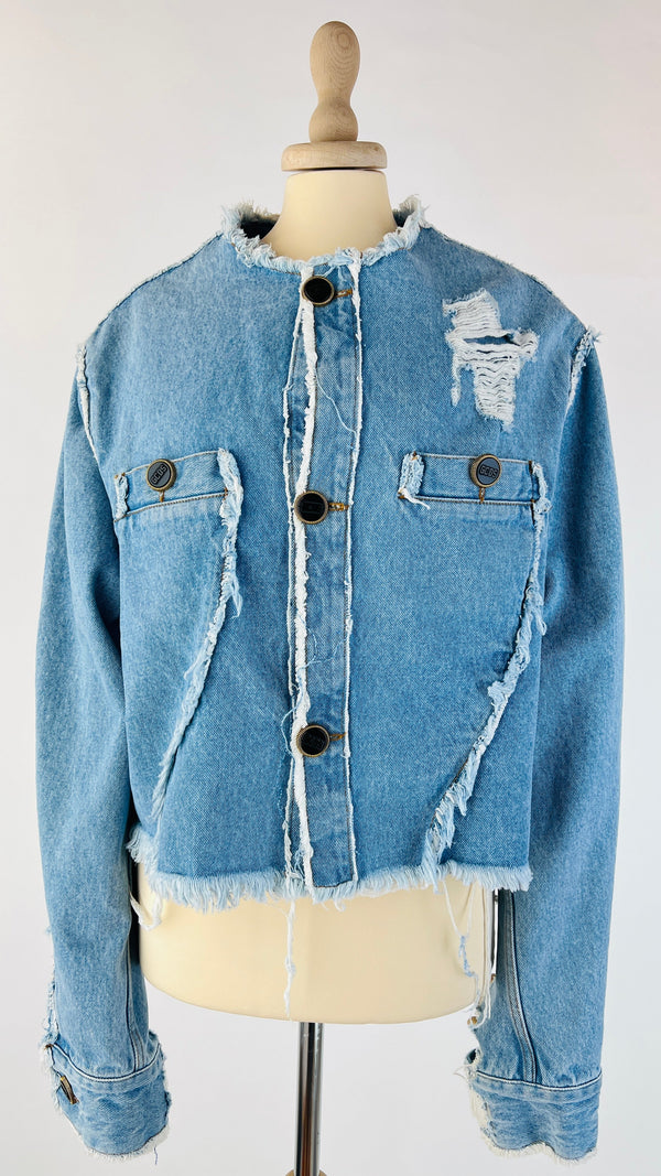 Giacca corta in denim