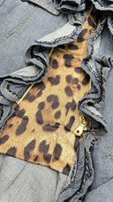 Giacca denim con le balze DOLCE&GABBANA