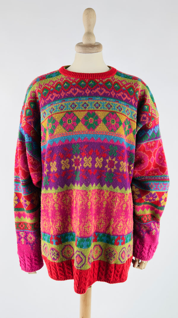 Maglione vintage multicolor