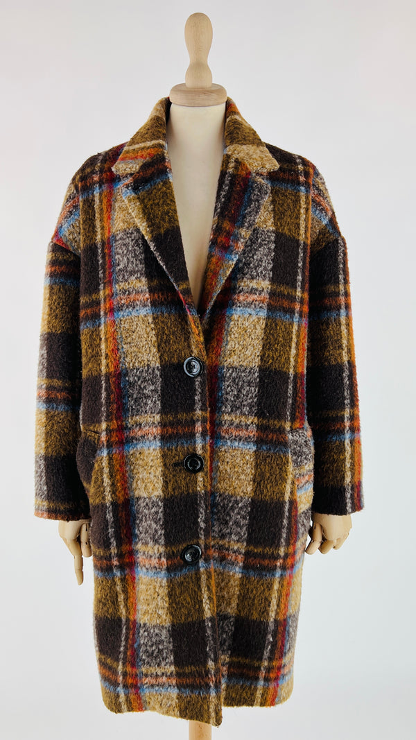 Cappotto fantasia maxi tartan