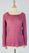 Maglia coste scollo ampio