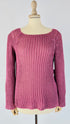 Maglia coste scollo ampio