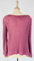 Maglia coste scollo ampio