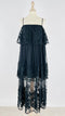 Abito lungo ricami mesh