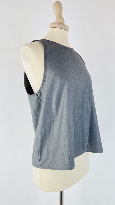 Top girocollo grigio