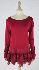Maglia rossa con pizzo ANTONIO BERARDI