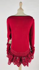 Maglia rossa con pizzo ANTONIO BERARDI