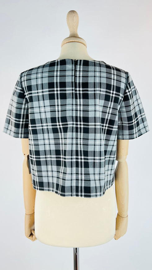 T-shirt in tessuto tartan