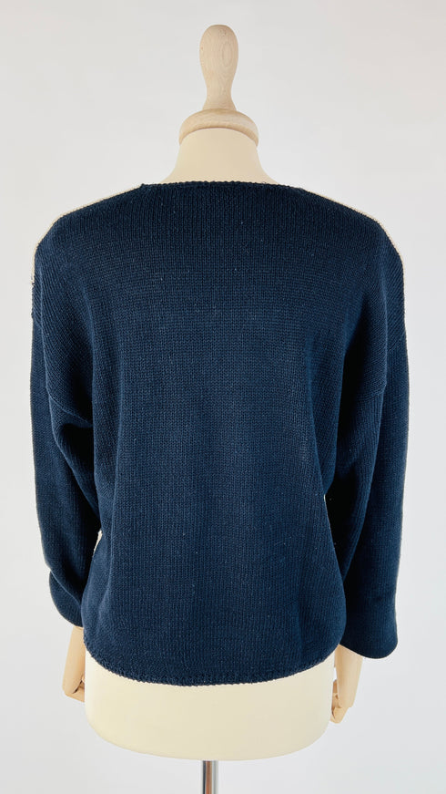 Maglia girocollo con ricami