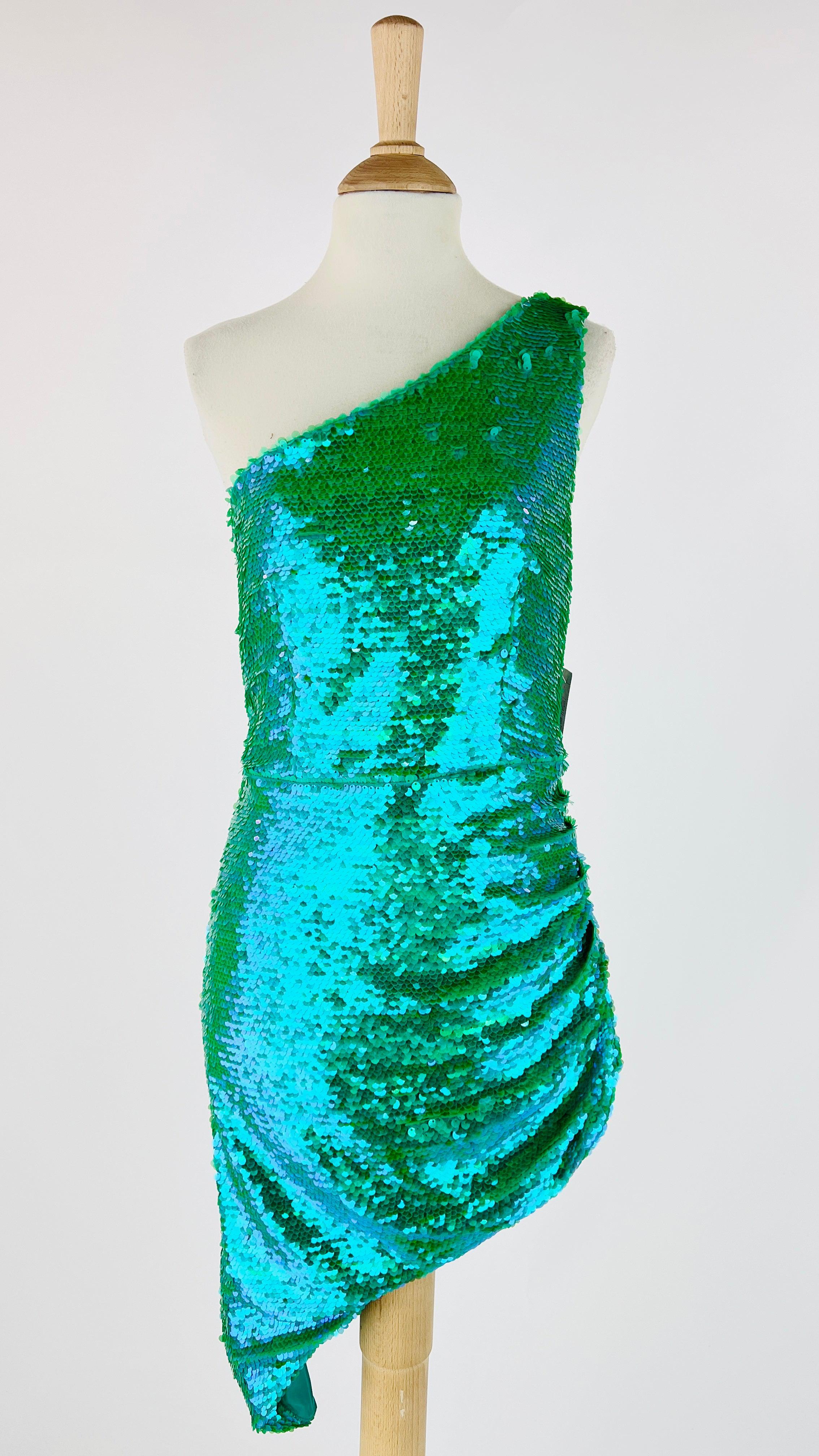 Abito monospalla con paillettes BIVIO Milano