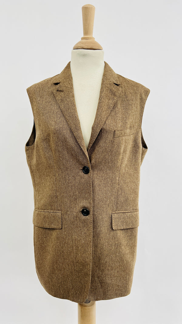 Gilet seta tweed