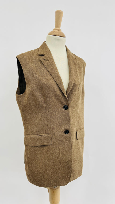 Gilet seta tweed