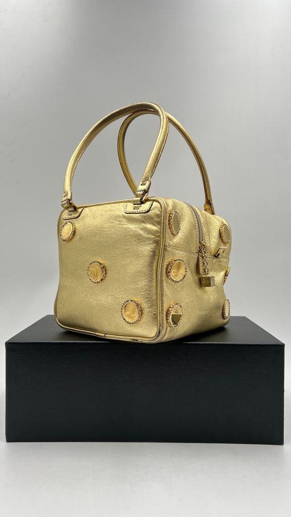 Bauletto "Strasse dice bag" oro