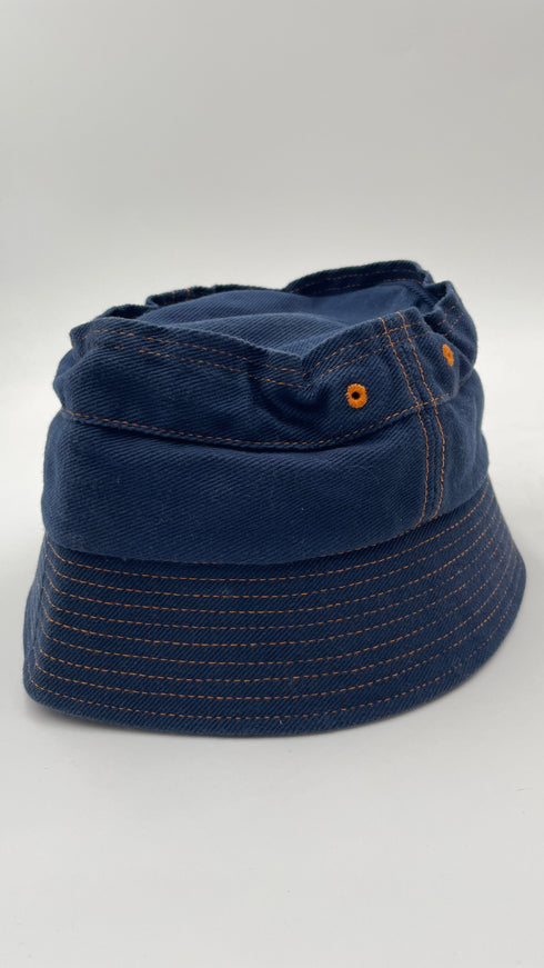 Bucket hat denim blu