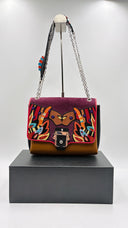 Borsa a spalla con ricami multicolor PAULA CADEMARTORI