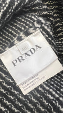 Maglione a righe grigio rosa PRADA