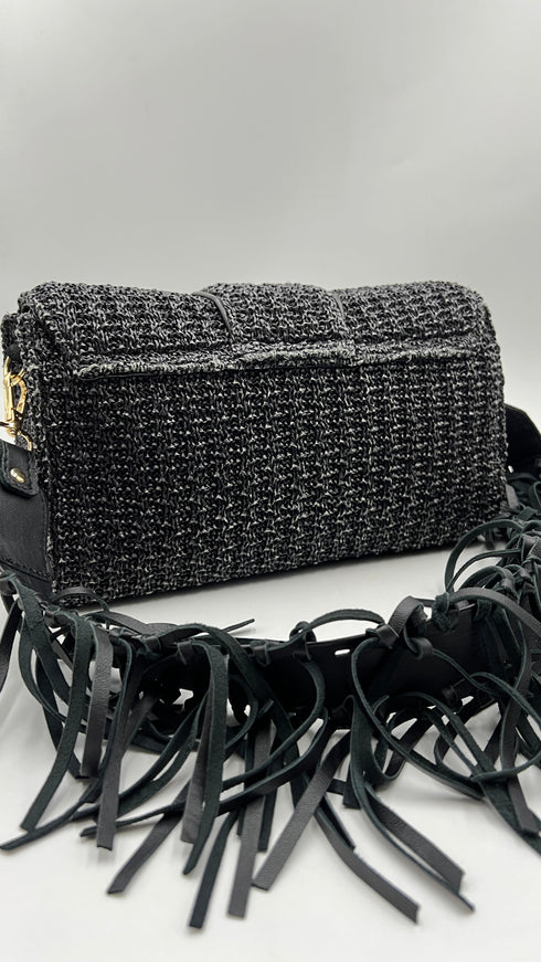 Borsa a tracolla in raffia