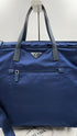 Borsa in nylon bluette