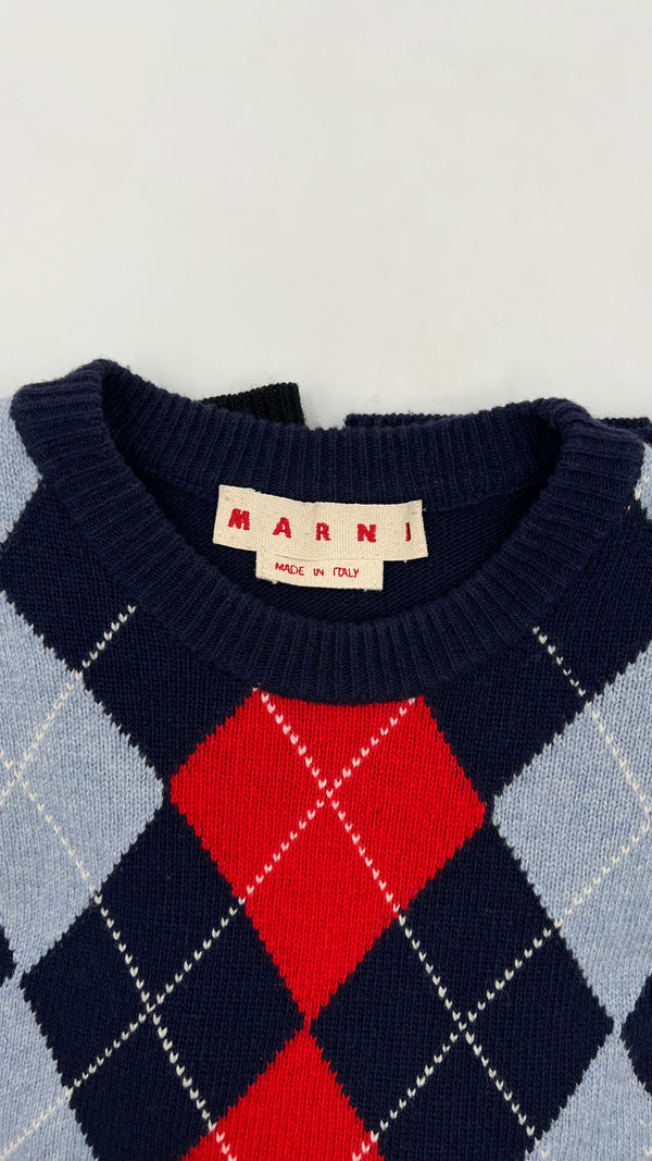 Maglione girocollo a losanghe