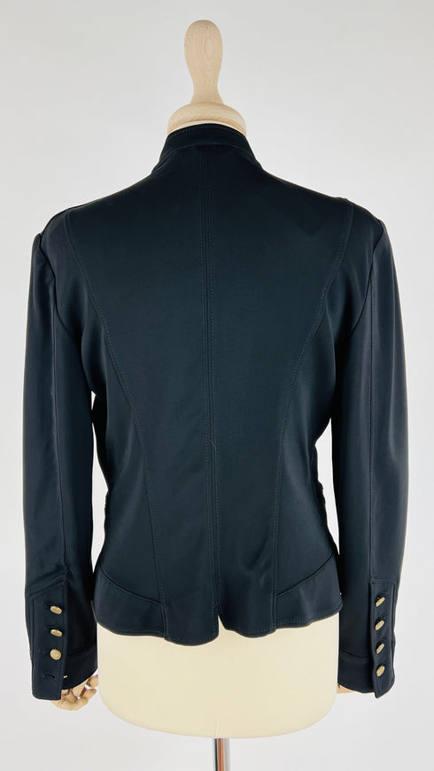 Giacca corta in jersey con cartellino