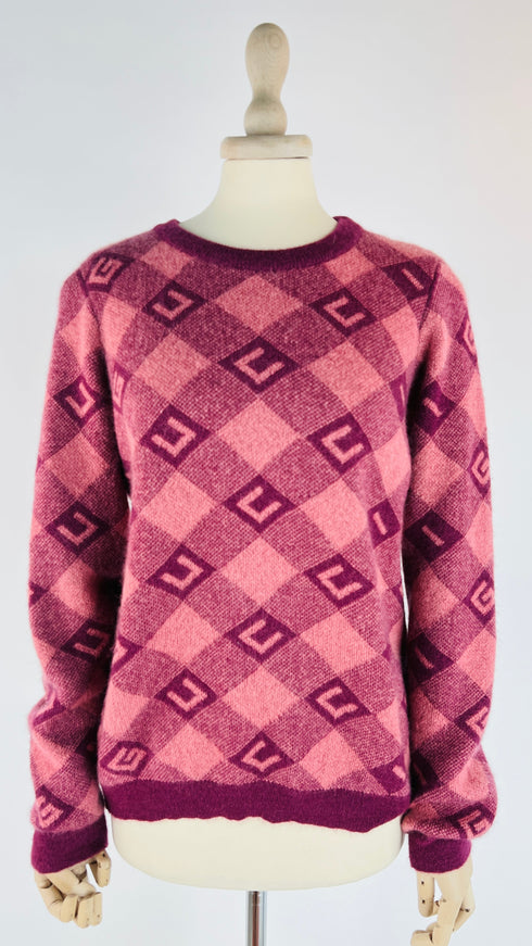 Maglia girocollo a rombi