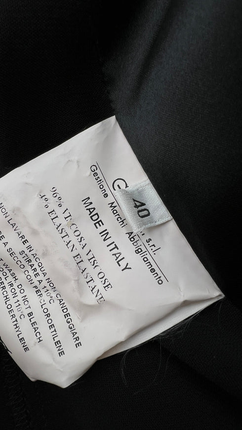 Giacca corta in jersey con cartellino