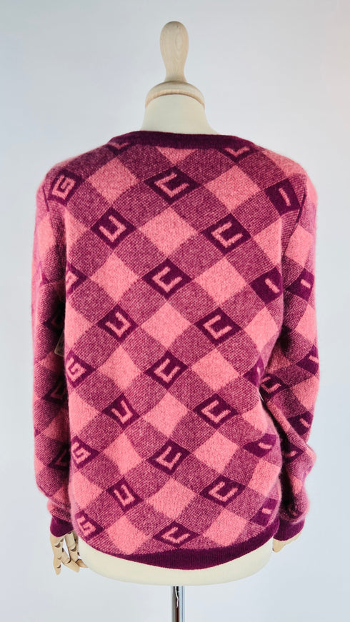 Maglia girocollo a rombi