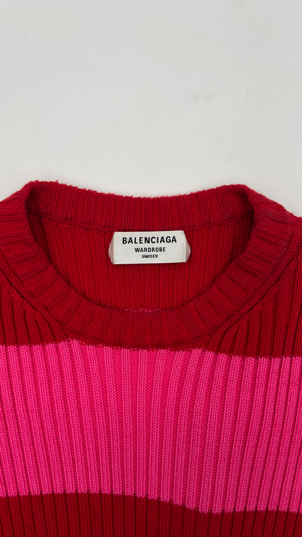 Maglione righe e logo