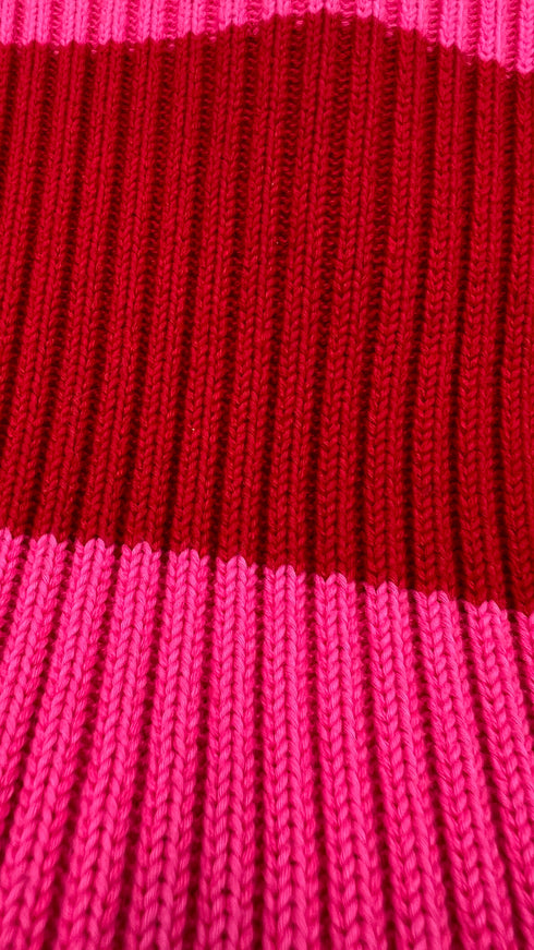 Maglione righe e logo