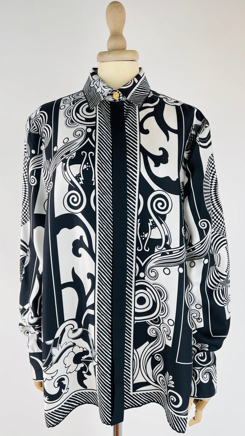 Camicia in seta broccata