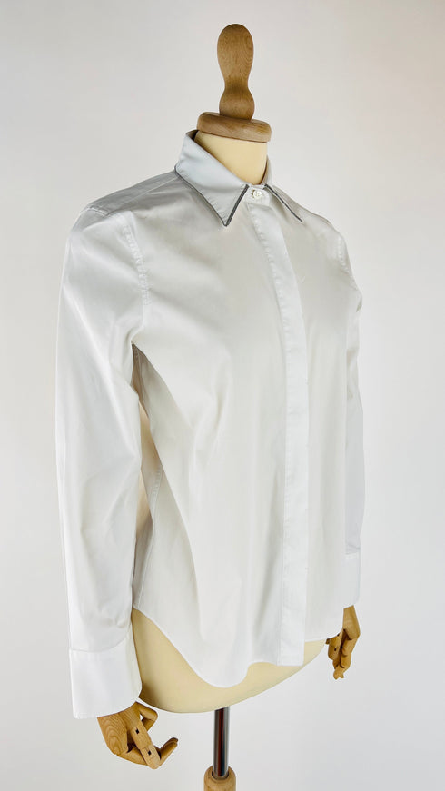 Camicia in popeline bianco