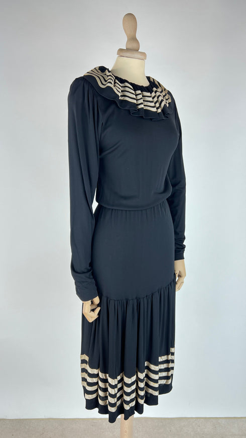 Abito midi a balze vintage