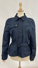 Giacca blu scuro con cintura WOOLRICH