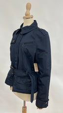 Giacca blu scuro con cintura WOOLRICH