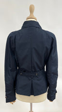 Giacca blu scuro con cintura WOOLRICH